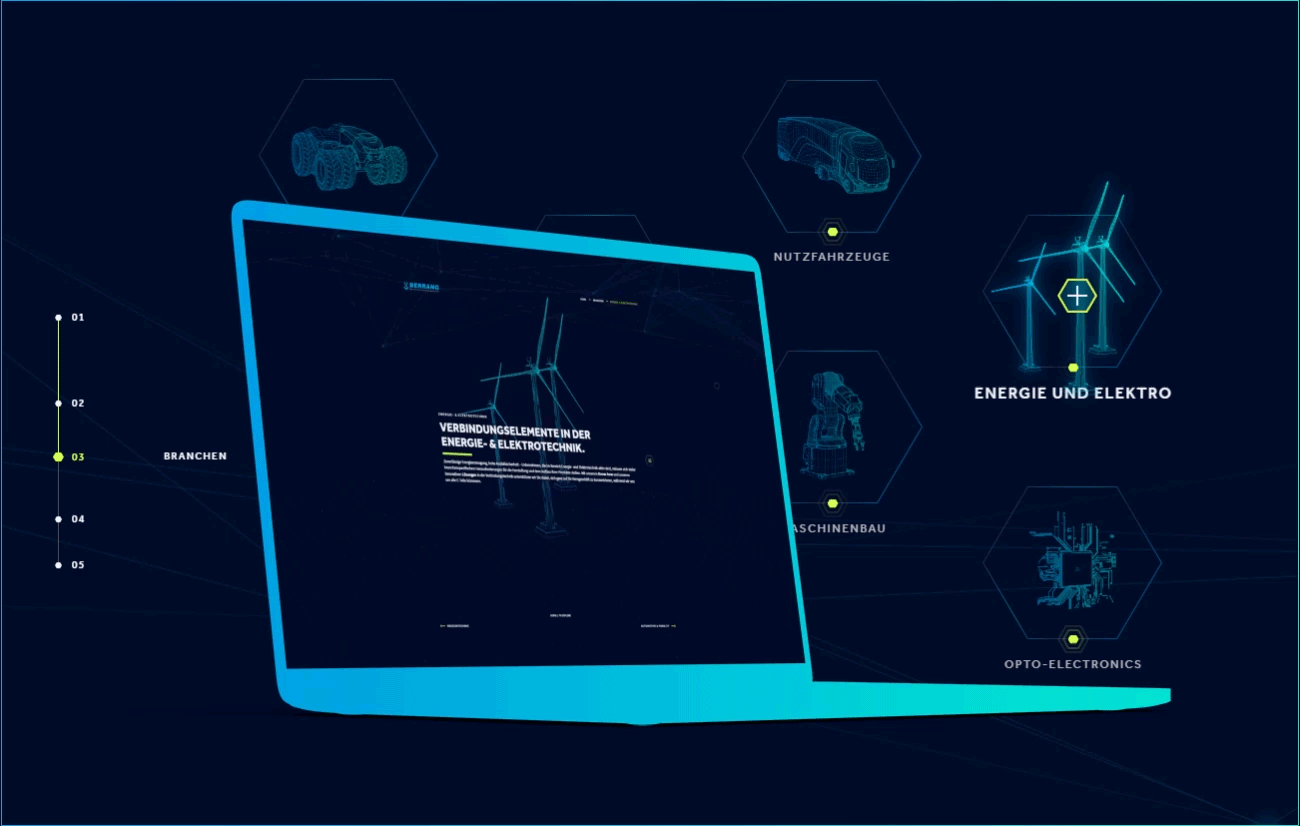 Berrang Website — Desktop Branchen